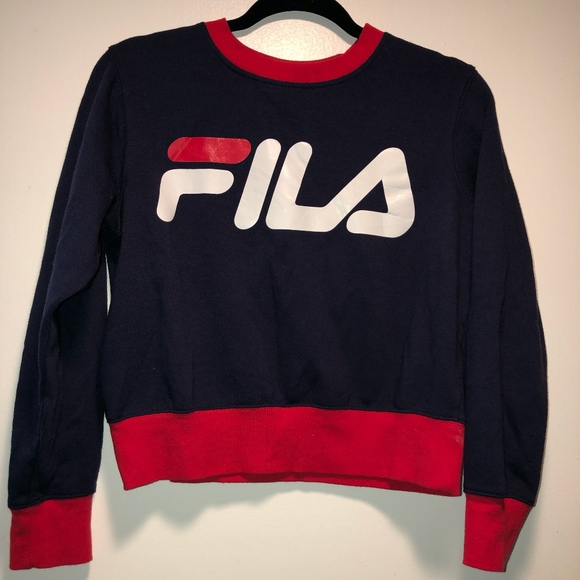 Fila Tops - FILA blue red and navy sweatshirt